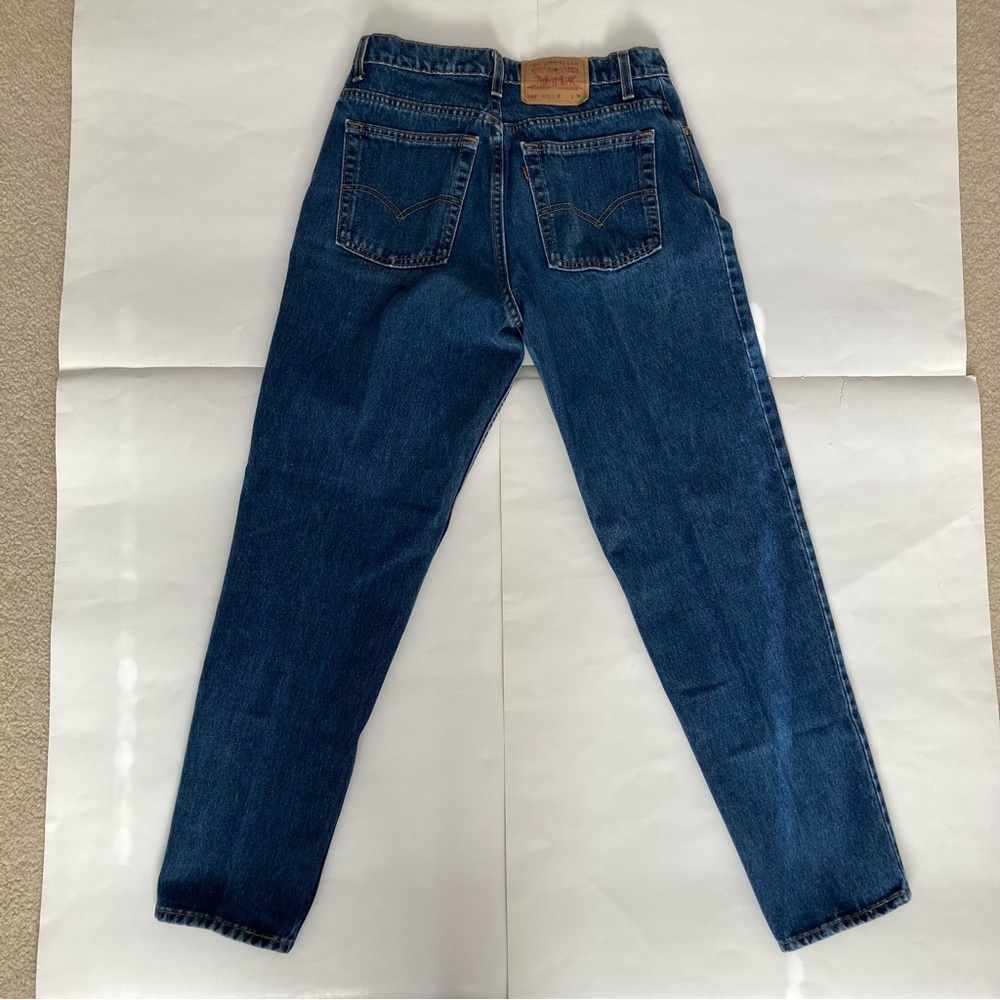 Vintage 90s high waisted tapered Levi 550s denim jeans - Picture 3 of 5